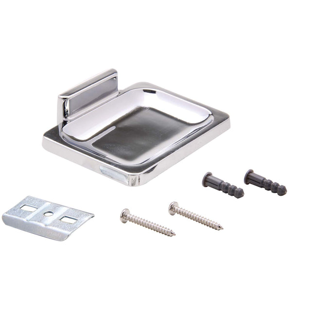 PlumbMaster Approved 51762 Non-Recessed Style Soap Dish, Chrome Plated