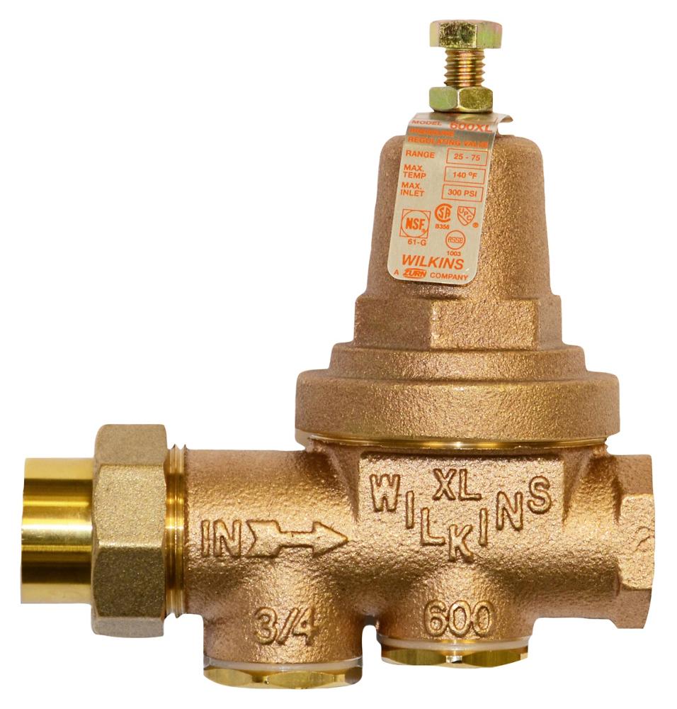 Zurn 1-600XLC 1" 600XL Pressure Reducing Valve with copper sweat union connection