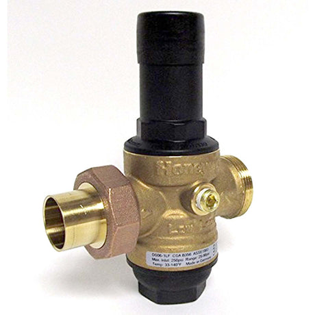 Resideo DS06-101-SUS-LF/U 3/4" Sweat Single Union Pressure Regulating Valve Bronze