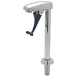 T&S B-1210-M Brass Deck Mount Single Pedestal Type Push-Back Glass Filler, 0.25 - 2.25 gpm, Polished Chrome