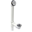 Sioux Chief 973-6101C01 1-1/2" SCH 40 PVC Twist N Close Bath Drain White with Chrome Plated Trim