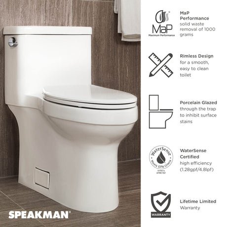 Spekaman Glenwynn T-5001-E Skirted One Piece Toilet