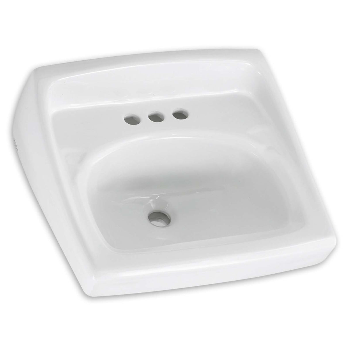 American Standard Lucerne 0355012.020 Vitreous China 4" Centers 3-Hole Rectangular Wall Hung Lavatory Sink, White