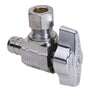 BrassCraft KTBRPX19X C 1/2" Nominal Crimp Barb (For PEX) x 3/8" OD Compression Chrome Plated Brass (Lead Free) 1/4-Turn Angle Stop