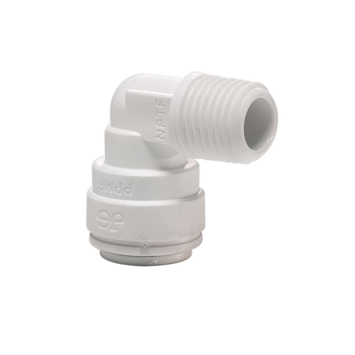 John Guest PP480821W 1/4" CTS x 1/8" MIP Speedfit Plastic 90 deg Reducing Elbow