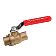 PlumbMaster Approved 98014SSNL 1" Copper/Solder (SWT) Forged Brass (Lead Free) Full-Port Ball Valve without Drain Stainless Steel Handle