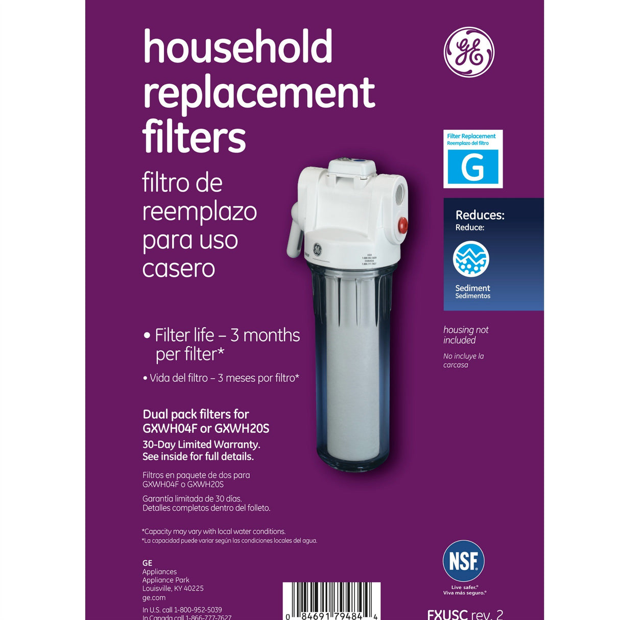 GE FXUSC Genuine OEM Repl. Filter