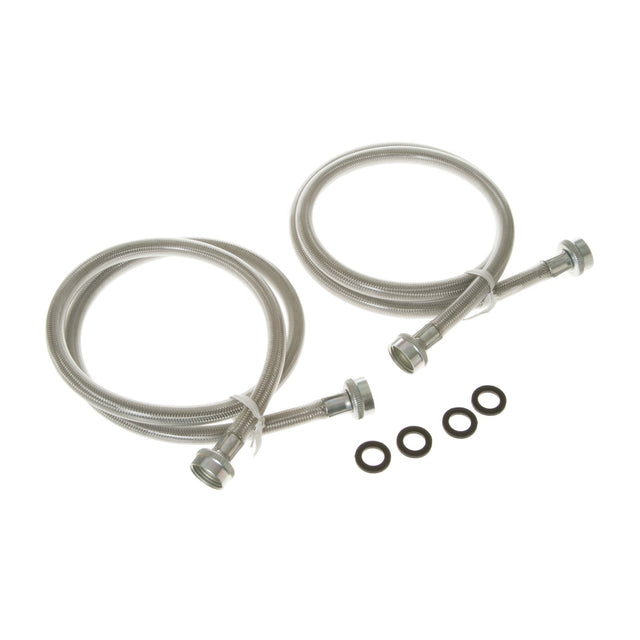 GE PM14X10005 Genuine OEM Universal 4' Ss Inlet Hoses - 2 Pack
