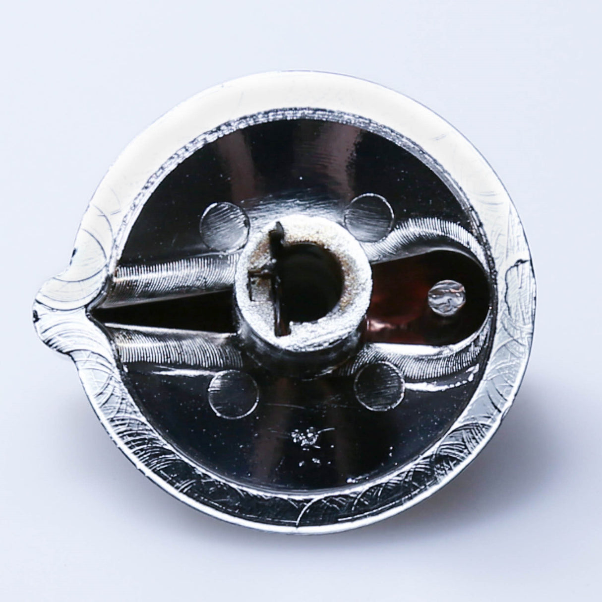 GE WB03X10316 Genuine OEM Range Tri-Chrome Plated Knob (Ss)