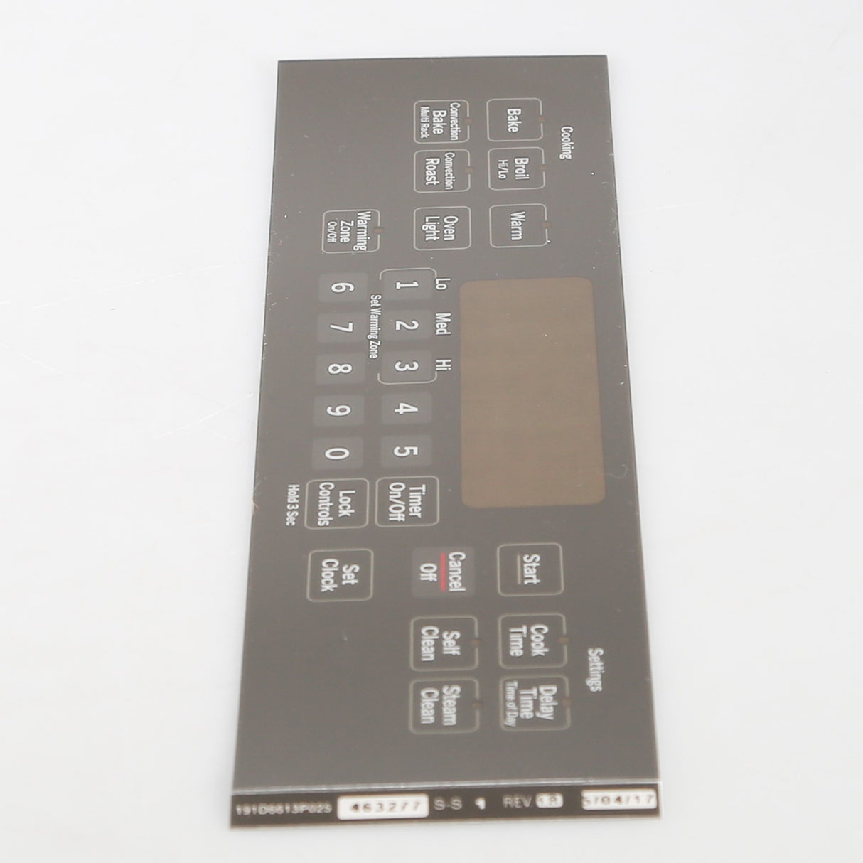 GE WB07X21417 Genuine OEM Range Control Panel - Gray