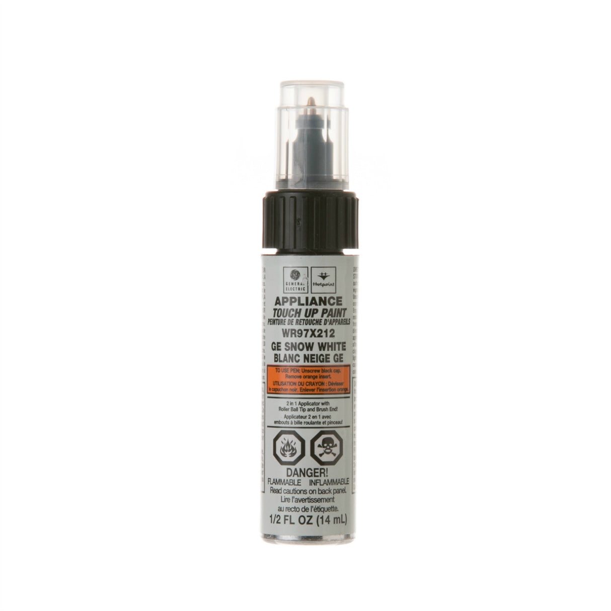 GE WR97X212 Genuine OEM Snow White Touch-Up Paint - 0.5 Oz Stick