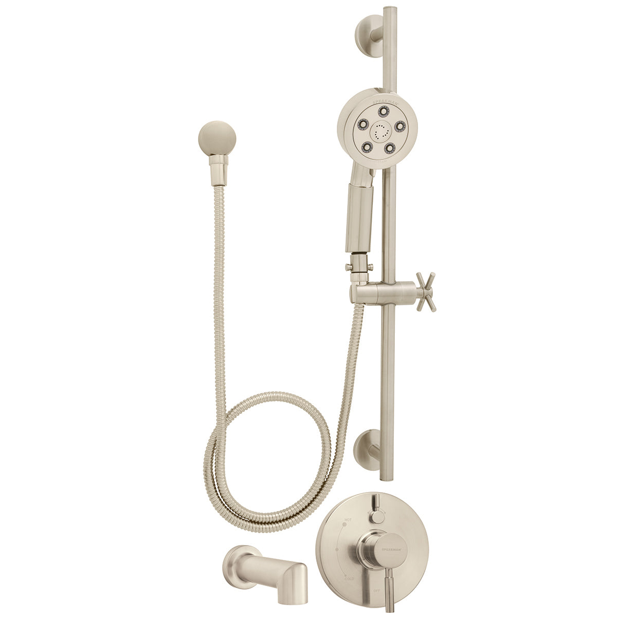 Speakman SLV-1450-ADA-BN Neo Diverter Trim, Shower and Tub Package (Valve not included) Brushed Nickel Finish - 2.5 GPM