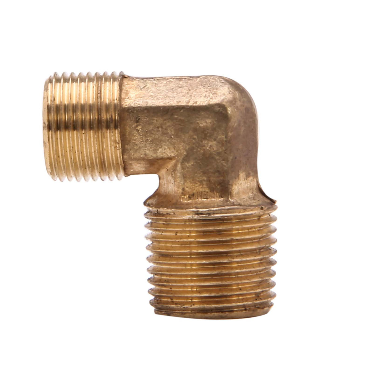 PlumbMaster Approved 53939NL 1/4" OD Comp x 3/8" MIP 90 deg Brass Elbow