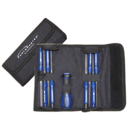 Partsmaster Iron Claw 89320025 High Carbon Steel 12-Piece Interchangeable Quick Disconnect Ergo Grip Mini File Assortment