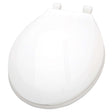 1600 Bone Centoco 1600 Series Economy Closed Front Elongated Solid Plastic Toilet Seat with Cover, Bone