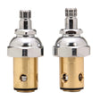 PlumbMaster Approved 11016NL No-Lead Right Hand Hot and Left Hand Cold Stem with Barrel and Bonnet for T&S Brass Faucet (Pair)