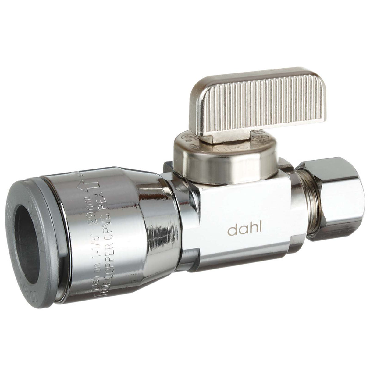 Dahl 511-QG3-31 1/2" x 3/8" Brass (Lead Free) 1/4-Turn Straight Supply Stop