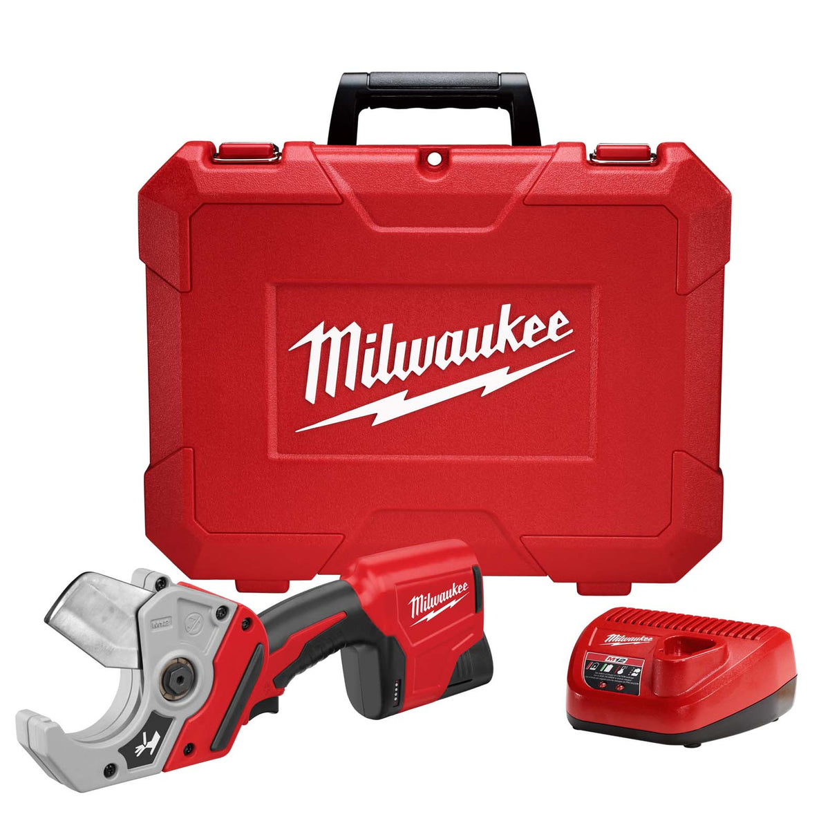 Milwaukee M12 2470-21 Cordless Pipe Shear Kit for PVC, CPVC, ABS Cutting, 12 V
