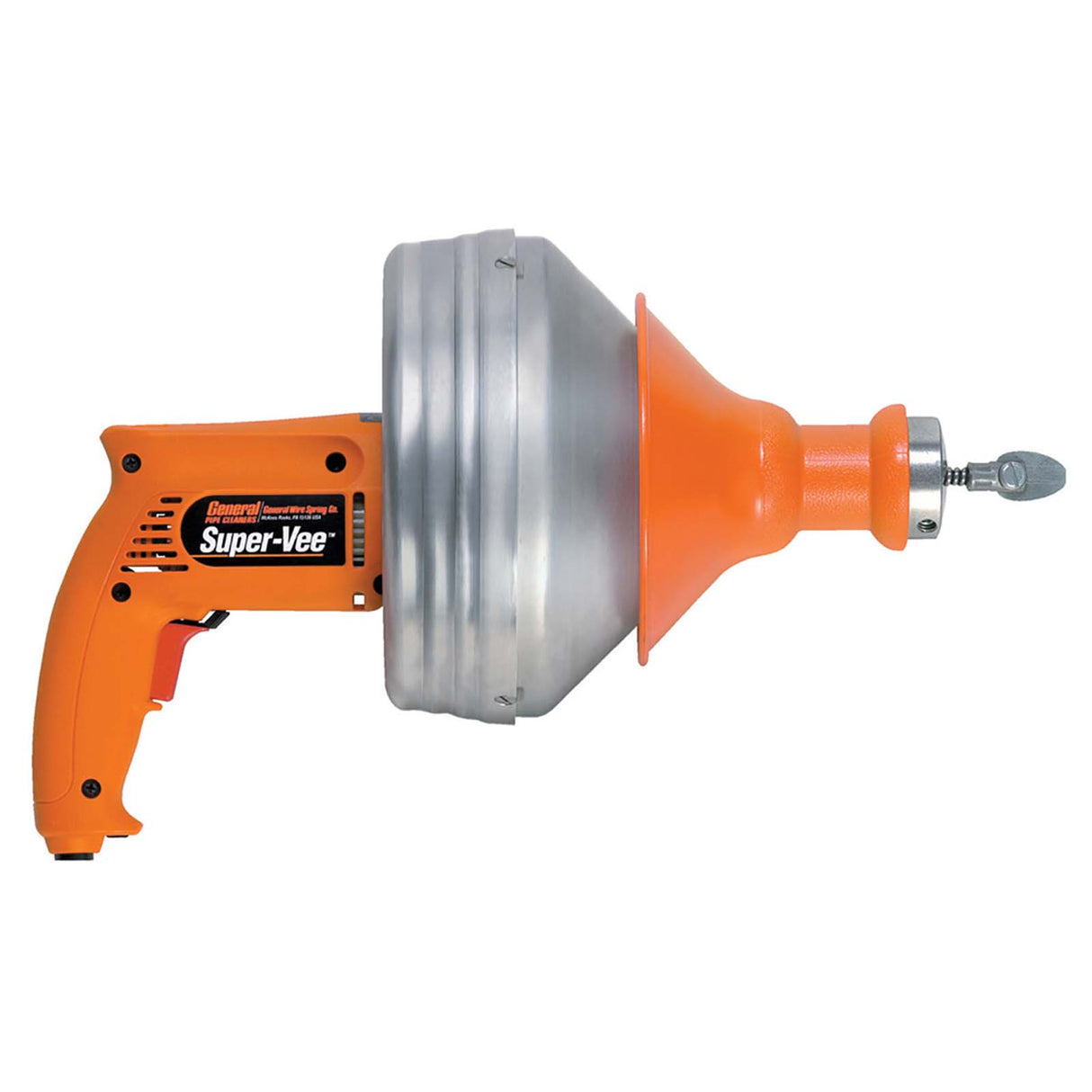 General Pipe Cleaners SVD Super-Vee Drain Cleaner without Case, 115 VAC, 2.7 HP, 0 - 500 RPM