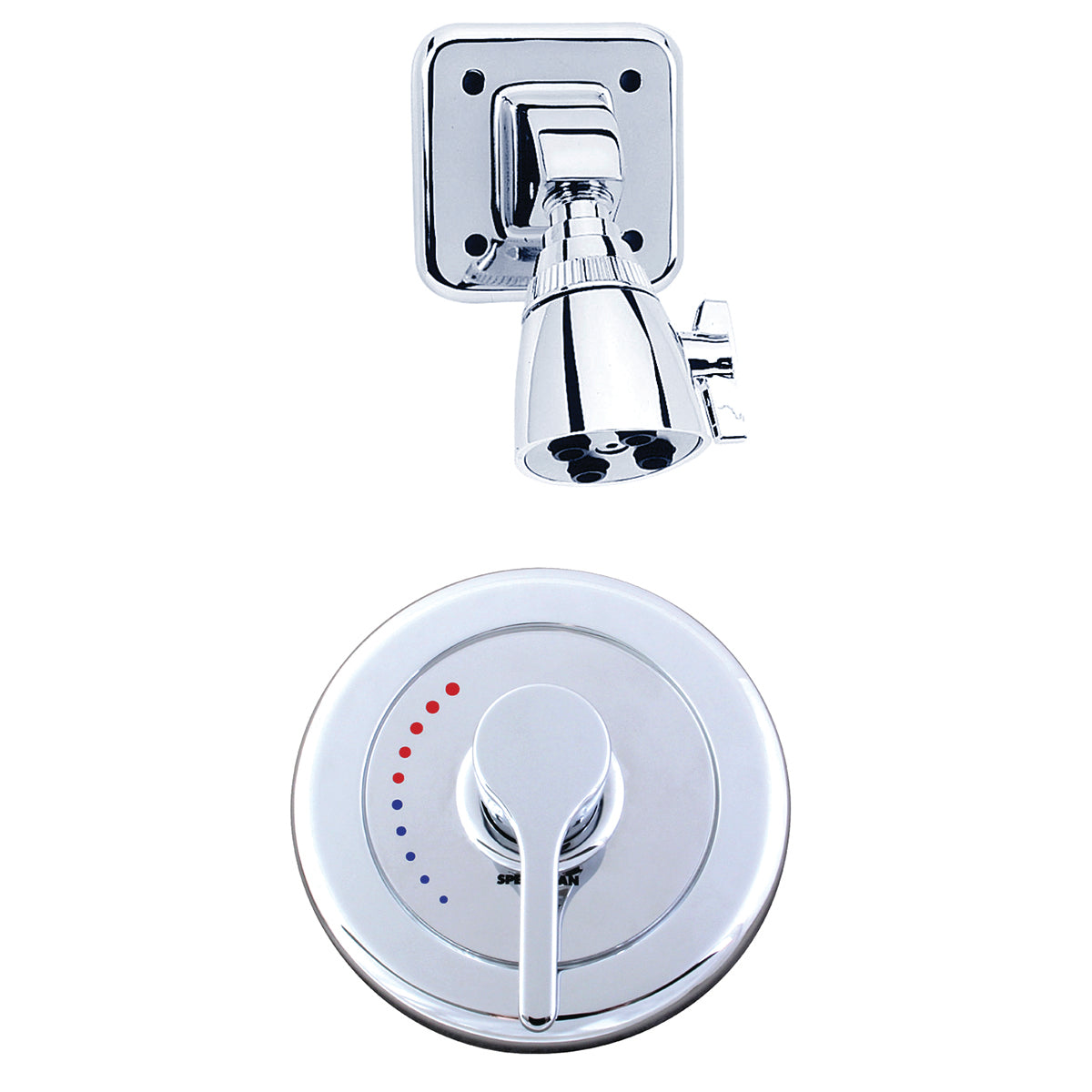 Speakman SLV-3020 Sentinel Mark II Vandal Resistant Shower Combination (Valve not included) Polished Chrome Finish - 2.5 GPM