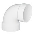 Tigre 300-3358 4" Hub PVC SCH 40 DWV Elbow 90° White