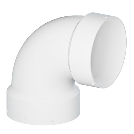Tigre 300-3358 4" Hub PVC SCH 40 DWV Elbow 90° White