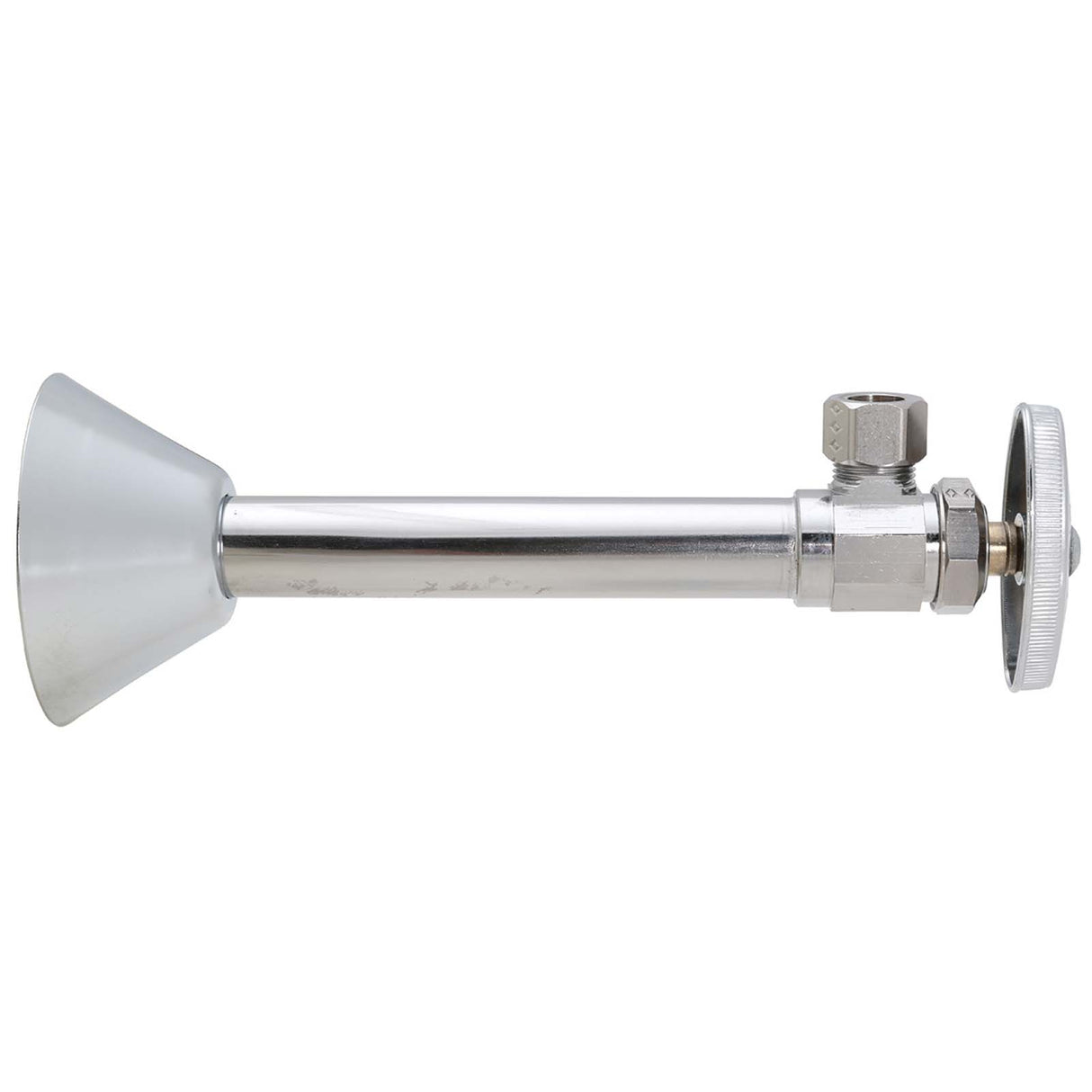 1/2" x 3/8" Chrome Plated Brass Encore Multi-Turn Angle Stop