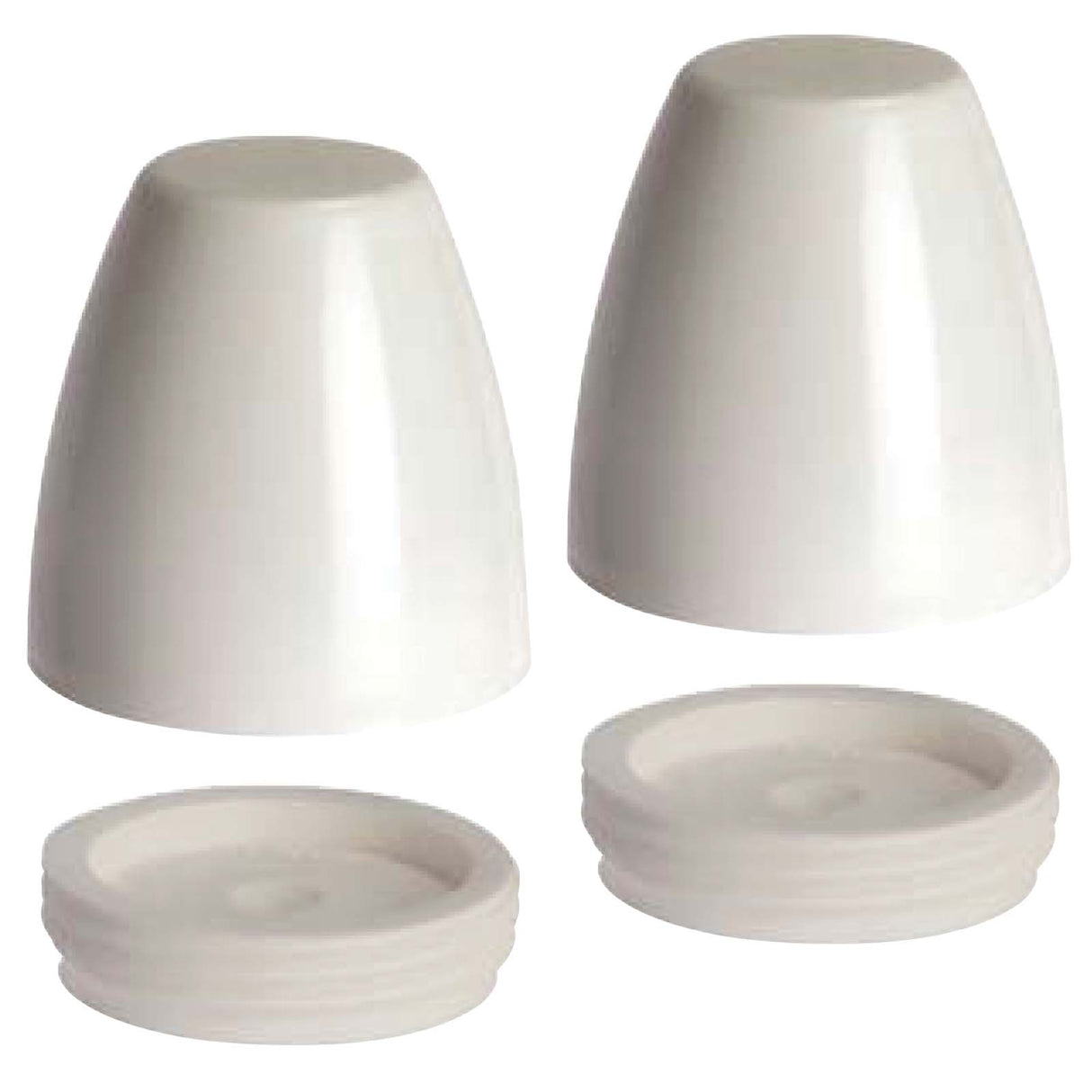 SmartCap White Plastic Closet Bolt Cover Cap and Base, 2PK