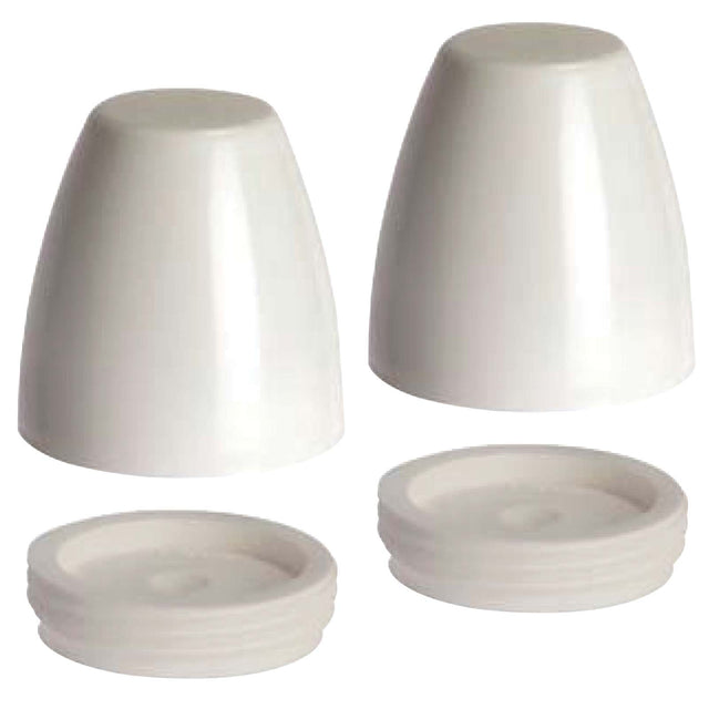 SmartCap White Plastic Closet Bolt Cover Cap and Base, 2PK
