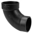 NIBCO I058150 2 x 2" Spigot x Hub ABS DWV Street 90° Elbow Black