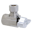 3/8" FIP x 3/8" OD Compression Chrome Plated Brass (Lead Free) 1/4-Turn Angle Ball Stop