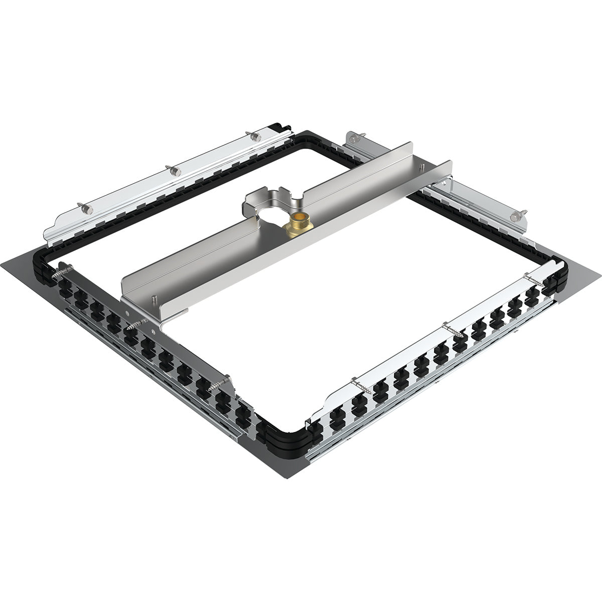 VS-127-MB Ceiling Mount Flange for 15" Rain Shower in Matte Black