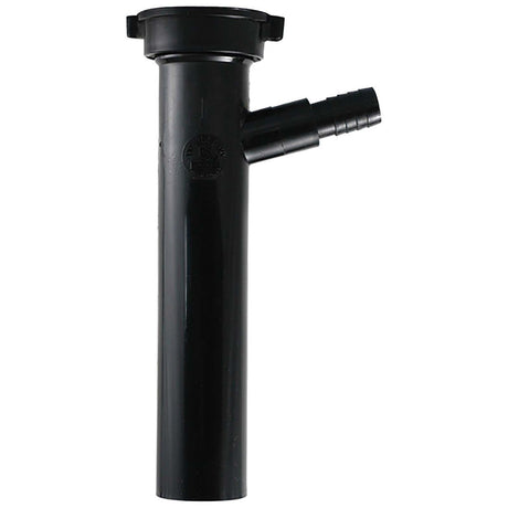 PlumbMaster Approved P39-013 1-1/2 x 8" Plastic Direct Connection Dishwasher Tailpiece Black