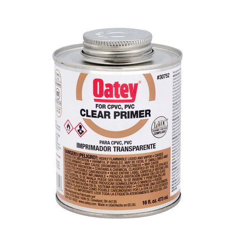 Oatey 30752 Clear Low VOC Primer, 16 oz Pint