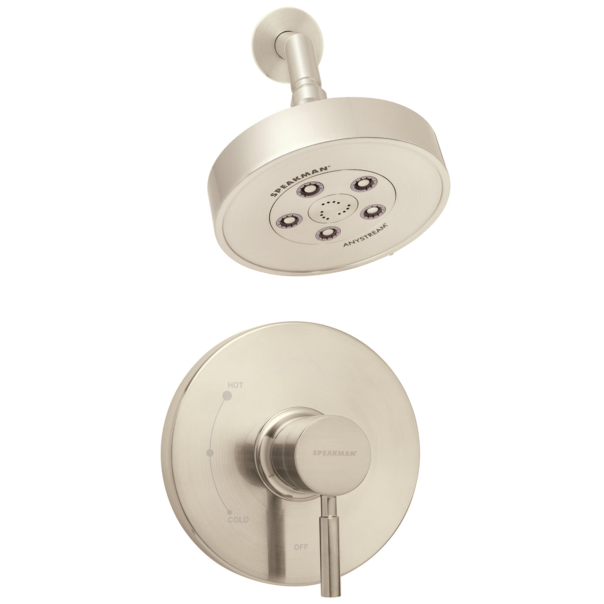 Speakman SLV-1010-BN Neo Trim and Shower Combination (Valve not included) Brushed Nickel Finish - 2.5 GPM
