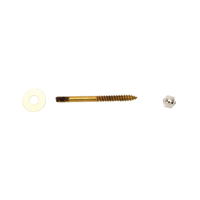 PlumbMaster Approved 40568 Solid Brass Closet Screw, 1/4" Diameter x 3" Length