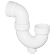 Tigre 707-X-3676 1-1/2" Hub x Hub x Cleanout SCH 40 DWV P-Trap with Plug PVC White
