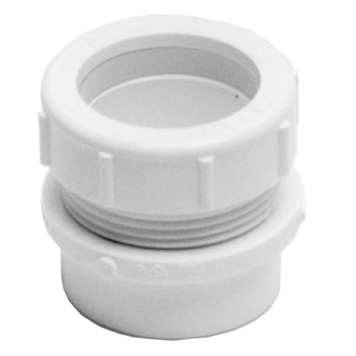 Tigre 103-P-3212 1-1/2 X 1-1/2 MALE X SLIP-JOINT PVC SCH 40 DWV TRAP ADAPTER WHITE