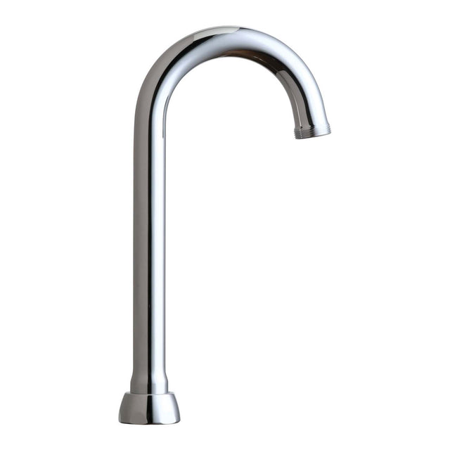 GN2BJKABCP Chicago Faucets GN2BJKCP Fixed or 360 deg Gooseneck Rigid/Swing Spout, 5-1/4" Reach, 5-5/8" H, Chrome Plated