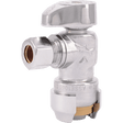 1/2 in x 3/8 in Compression - Brass Push Angle Stop