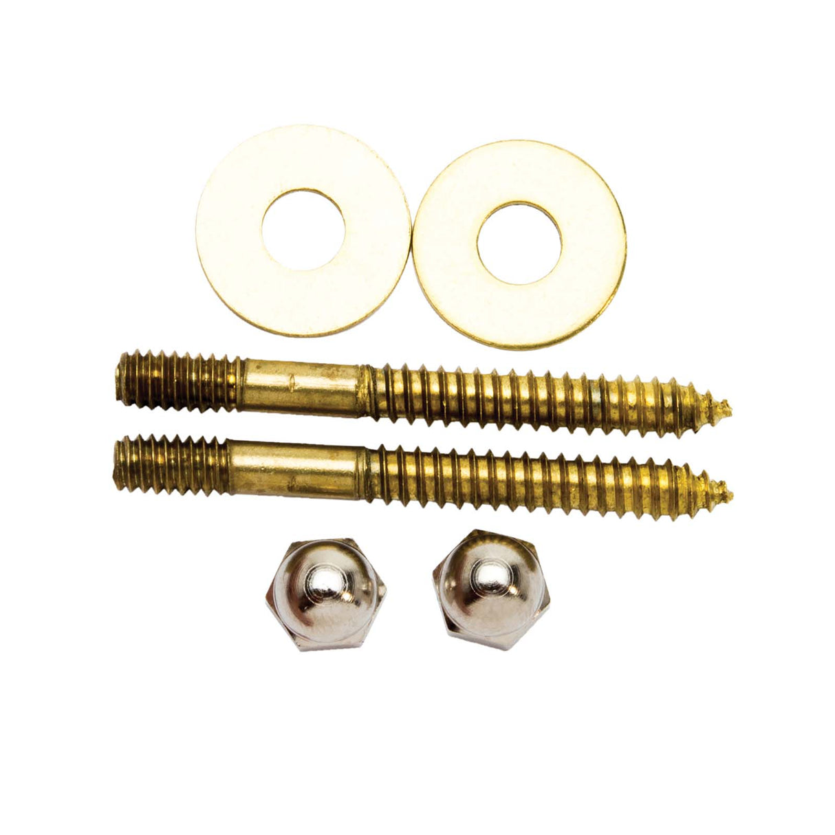 PlumbMaster Approved 43970 Solid Brass Closet Screw (Pair), 1/4" Diameter x 2-1/2" Length