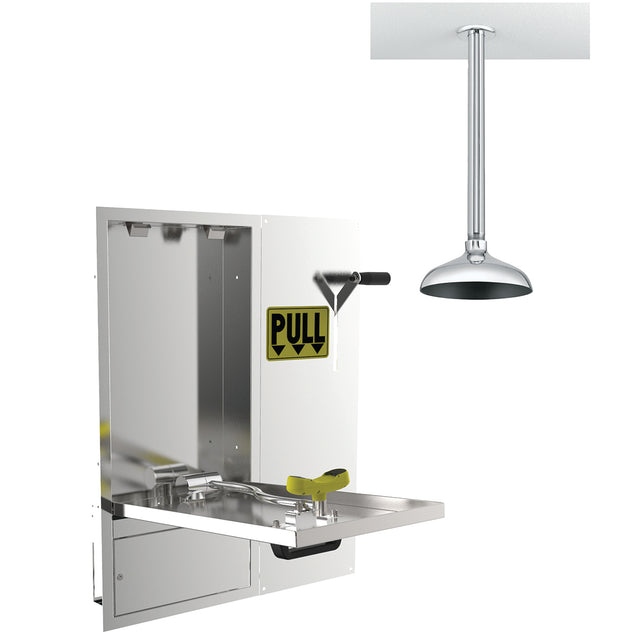 SE-575-DP-238 Wall Mounted Swing Down Laboratory Eye/face wash & Emergency Shower