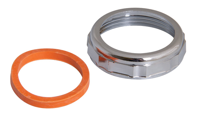 PlumbMaster Approved 97387 1-1/2" IPS x 1-1/2" O.D. Tube Chrome Zamac Slip-Joint Nut with Washer