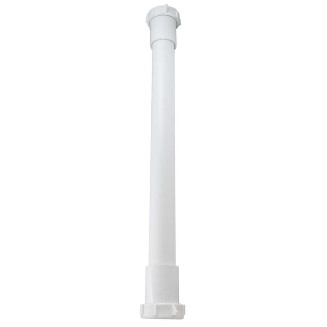 Keeney 42-16W 1-1/4" x 16" Slip-Joint Polypropylene Plastic Extension Tube (Bulk) White