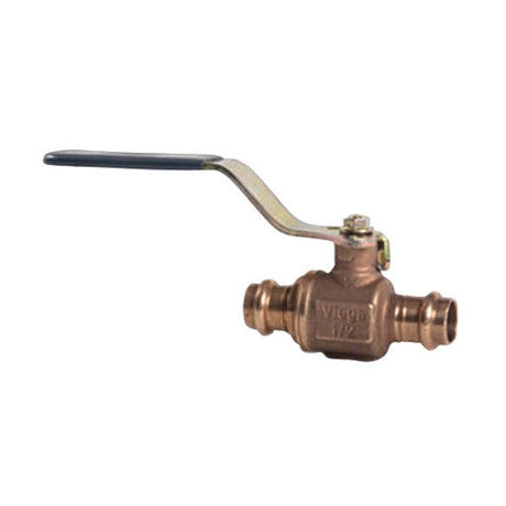 1" C x C ProPress Bronze (Lead Free) Full-Port Ball Valve Lockable Handle
