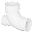 Tigre 303-3376 3 x 3 x 2" Hub x Hub x Hub PVC SCH 40 Low Heel Inlet Reducing Elbow 90° White