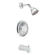 Moen 2363 Chateau Posi-Temp Single Handle Pressure Balanced Tub & Shower, Chrome (Valve Included)