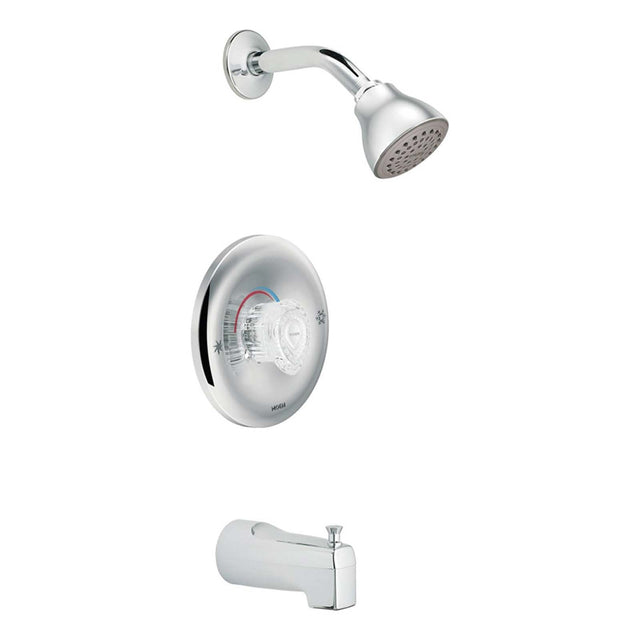 Moen 2363 Chateau Posi-Temp Single Handle Pressure Balanced Tub & Shower, Chrome (Valve Included)