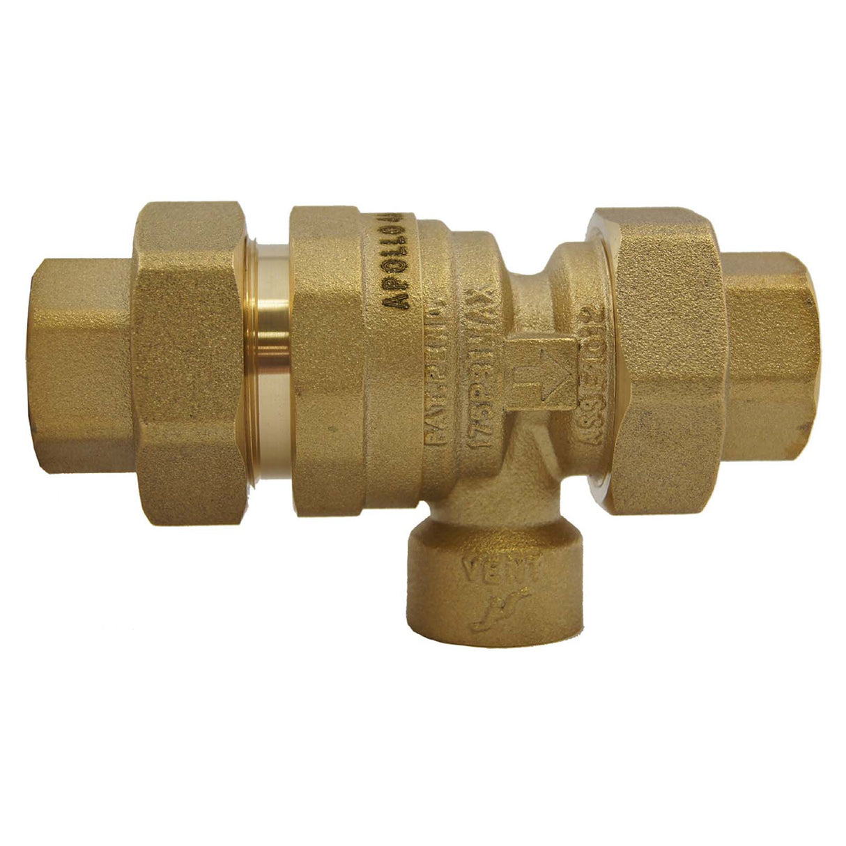 Apollo Valves 4A4A33AM 1/2" FIP CV Backflow Preventor Union-Non Potable