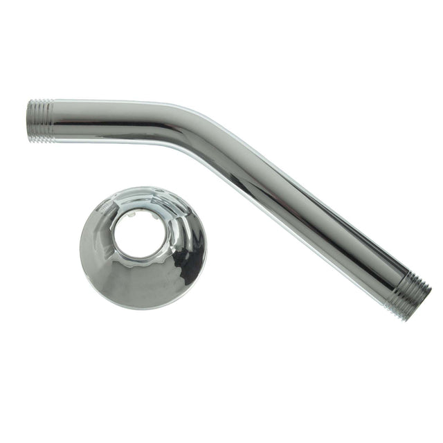 PlumbMaster Approved 80769 Metal Shower Arm & Flange, 8" Length, Chrome Plated
